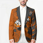 Wests Tigers Rugby Blazer Fierce Mascot Geometric Tribal Art