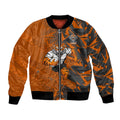 Wests Tigers Rugby Bomber Jacket Fierce Mascot Geometric Tribal Art