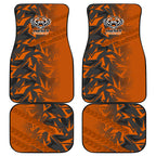 Wests Tigers Rugby Car Mats Fierce Mascot Geometric Tribal Art