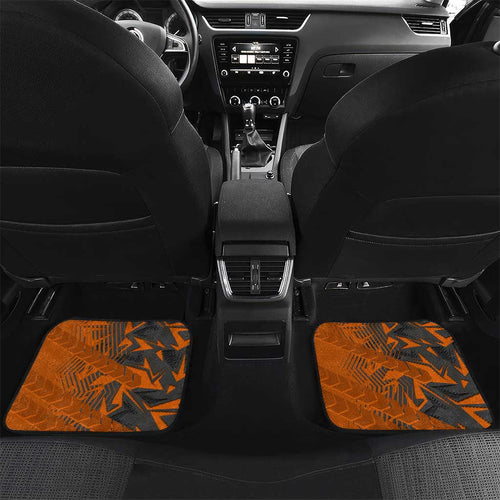 Wests Tigers Rugby Car Mats Fierce Mascot Geometric Tribal Art