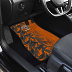 Wests Tigers Rugby Car Mats Fierce Mascot Geometric Tribal Art