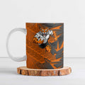 Wests Tigers Rugby Ceramic Mug Fierce Mascot Geometric Tribal Art