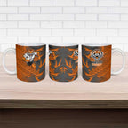 Wests Tigers Rugby Ceramic Mug Fierce Mascot Geometric Tribal Art