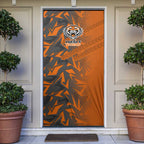 Wests Tigers Rugby Door Cover Fierce Mascot Geometric Tribal Art
