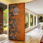 Wests Tigers Rugby Door Cover Fierce Mascot Geometric Tribal Art