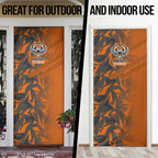 Wests Tigers Rugby Door Cover Fierce Mascot Geometric Tribal Art