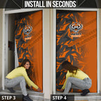 Wests Tigers Rugby Door Cover Fierce Mascot Geometric Tribal Art