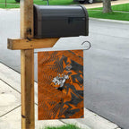 Wests Tigers Rugby Garden Flag Fierce Mascot Geometric Tribal Art