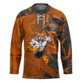 Wests Tigers Rugby Hockey Jersey Fierce Mascot Geometric Tribal Art