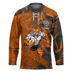Wests Tigers Rugby Hockey Jersey Fierce Mascot Geometric Tribal Art