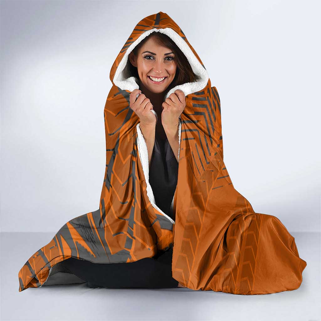 Wests Tigers Rugby Hooded Blanket Fierce Mascot Geometric Tribal Art