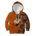 Wests Tigers Rugby Kid Hoodie Fierce Mascot Geometric Tribal Art