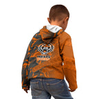 Wests Tigers Rugby Kid Hoodie Fierce Mascot Geometric Tribal Art