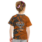Wests Tigers Rugby Kid T Shirt Fierce Mascot Geometric Tribal Art