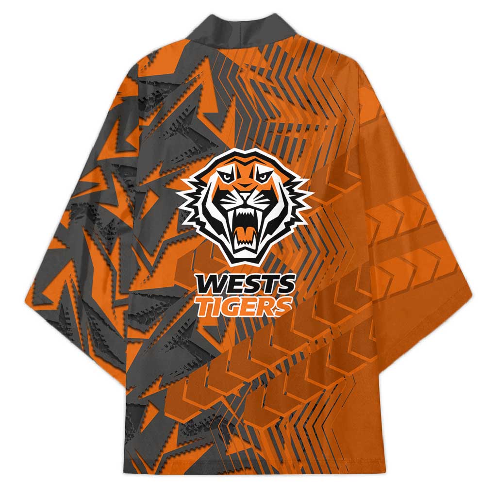 Wests Tigers Rugby Kimono Fierce Mascot Geometric Tribal Art