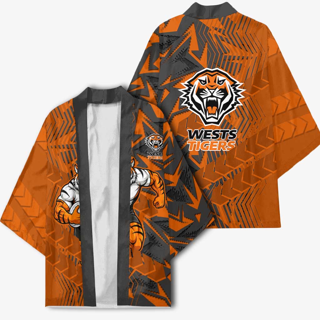 Wests Tigers Rugby Kimono Fierce Mascot Geometric Tribal Art
