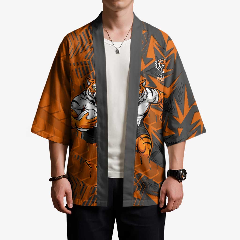 Wests Tigers Rugby Kimono Fierce Mascot Geometric Tribal Art