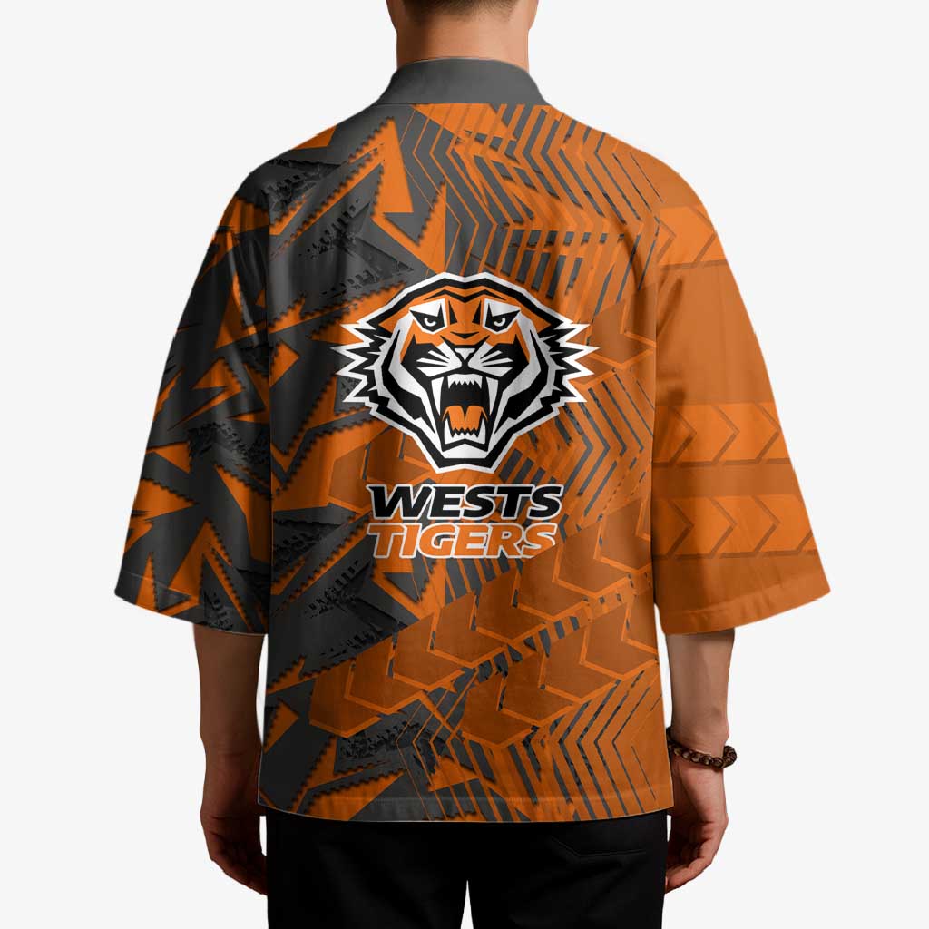 Wests Tigers Rugby Kimono Fierce Mascot Geometric Tribal Art