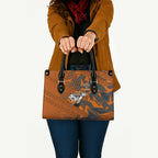 Wests Tigers Rugby Leather Bag Fierce Mascot Geometric Tribal Art