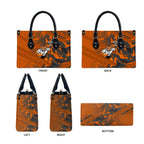 Wests Tigers Rugby Leather Bag Fierce Mascot Geometric Tribal Art