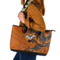 Wests Tigers Rugby Leather Tote Bag Fierce Mascot Geometric Tribal Art