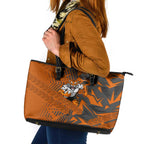 Wests Tigers Rugby Leather Tote Bag Fierce Mascot Geometric Tribal Art