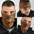 Wests Tigers Rugby Neck Gaiter Fierce Mascot Geometric Tribal Art