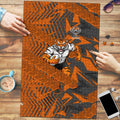 Wests Tigers Rugby Puzzle Fierce Mascot Geometric Tribal Art