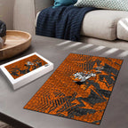 Wests Tigers Rugby Puzzle Fierce Mascot Geometric Tribal Art
