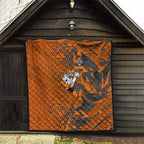 Wests Tigers Rugby Quilt Fierce Mascot Geometric Tribal Art