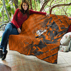 Wests Tigers Rugby Quilt Fierce Mascot Geometric Tribal Art