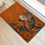 Wests Tigers Rugby Rubber Doormat Fierce Mascot Geometric Tribal Art