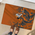 Wests Tigers Rugby Rubber Doormat Fierce Mascot Geometric Tribal Art