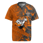 Wests Tigers Rugby Rugby Jersey Fierce Mascot Geometric Tribal Art
