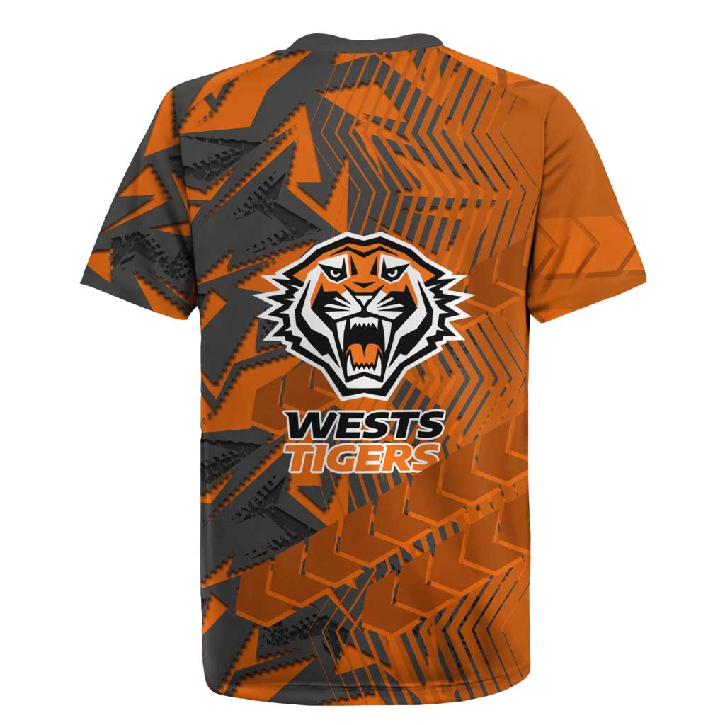 Wests Tigers Rugby Rugby Jersey Fierce Mascot Geometric Tribal Art