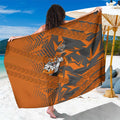 Wests Tigers Rugby Sarong Fierce Mascot Geometric Tribal Art
