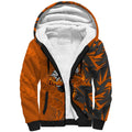 Wests Tigers Rugby Sherpa Hoodie Fierce Mascot Geometric Tribal Art