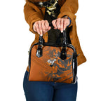 Wests Tigers Rugby Shoulder Handbag Fierce Mascot Geometric Tribal Art