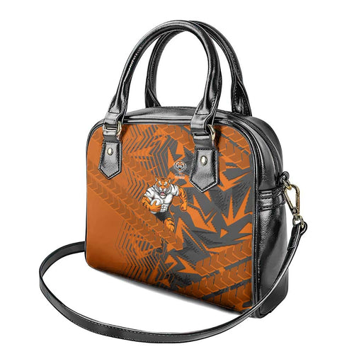 Wests Tigers Rugby Shoulder Handbag Fierce Mascot Geometric Tribal Art