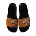 Wests Tigers Rugby Slide Sandals Fierce Mascot Geometric Tribal Art