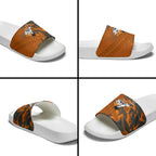 Wests Tigers Rugby Slide Sandals Fierce Mascot Geometric Tribal Art