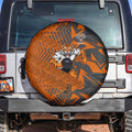 Wests Tigers Rugby Spare Tire Cover Fierce Mascot Geometric Tribal Art