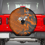 Wests Tigers Rugby Spare Tire Cover Fierce Mascot Geometric Tribal Art