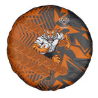 Wests Tigers Rugby Spare Tire Cover Fierce Mascot Geometric Tribal Art