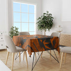 Wests Tigers Rugby Tablecloth Fierce Mascot Geometric Tribal Art
