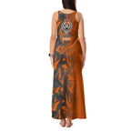 Wests Tigers Rugby Tank Maxi Dress Fierce Mascot Geometric Tribal Art
