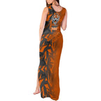 Wests Tigers Rugby Tank Maxi Dress Fierce Mascot Geometric Tribal Art