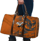 Wests Tigers Rugby Travel Bag Fierce Mascot Geometric Tribal Art
