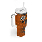 Wests Tigers Rugby Tumbler With Handle Fierce Mascot Geometric Tribal Art