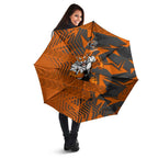 Wests Tigers Rugby Umbrella Fierce Mascot Geometric Tribal Art